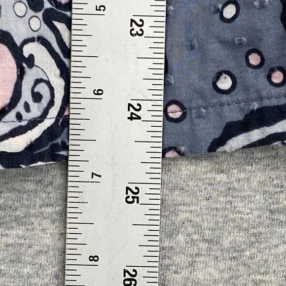 Runway by Cherokee Scrub Top Womens XS Gray Yellow Butterfly Fitted Healthcare - Picture 11 of 12